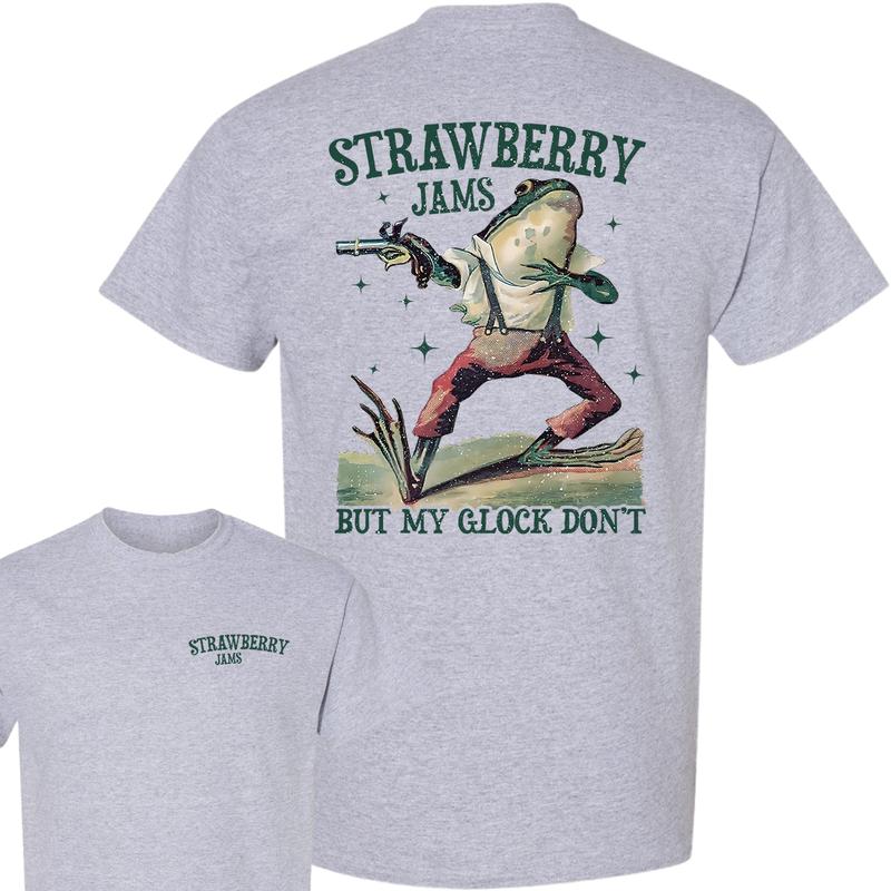 Strawberry Jams But My Glock Don't Vintage Graphic T-Shirt Sweatshirt Hoodie