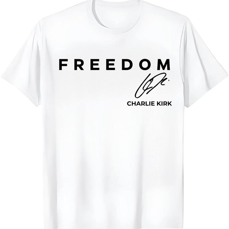 Charlie Kirk Freedom Sweatshirt, Tribute Memorial Pullover, American Hero Signature Shirt, Patriotic Activism Apparel, Unisex Streetwear, Political Freedom Graphic Sweater for Men and Women