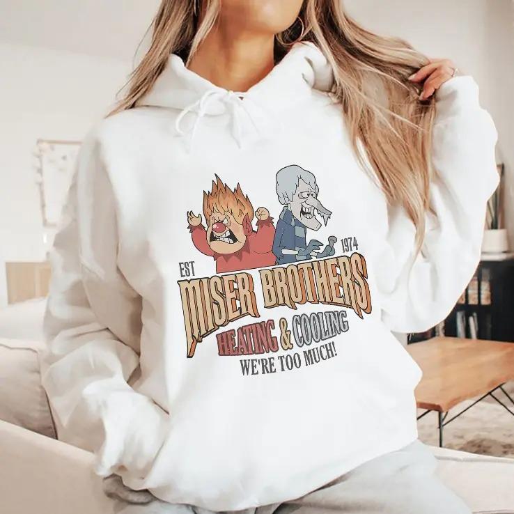 Heating and Cooling We Are Too Much Sweatshirt Shirt Hoodie, Miiser Brothers Heating And Cooling Shirt