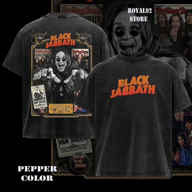 Vintage Black Sabbath T Shirt Mens Black Classic Rock Metal Tee Merch graphic tee