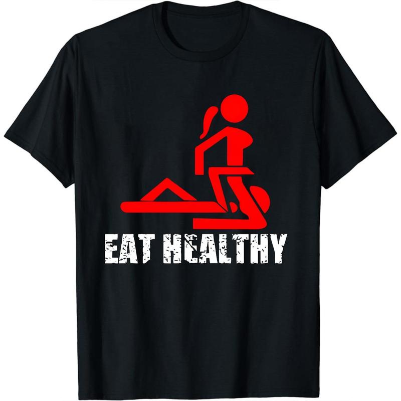 Double - Sided Digital Printing T - Shirt With Healthy Lifestyle Theme