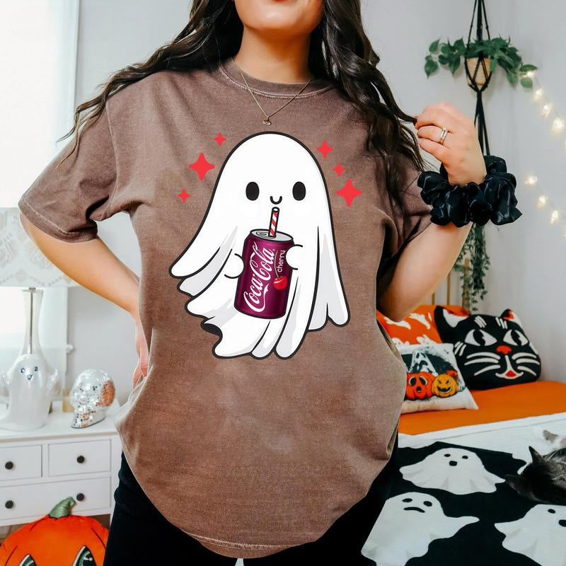 Halloween Ghost Shirt, Ghost Tee, Funny Skeleton Halloween T-Shirt, Spooky Graphic Top, Funny Paranormal Apparel