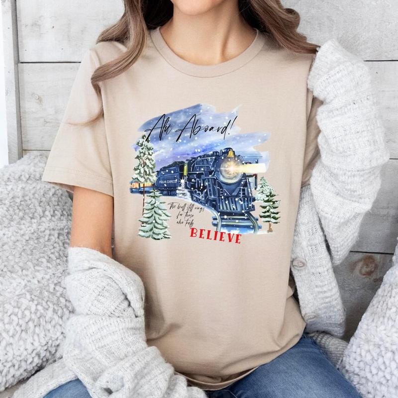 Polar Express Sweatshirt Shirt Hoodies, Polar Express Believe Movie Shirt, Retro 90s Christmas Movies Tee