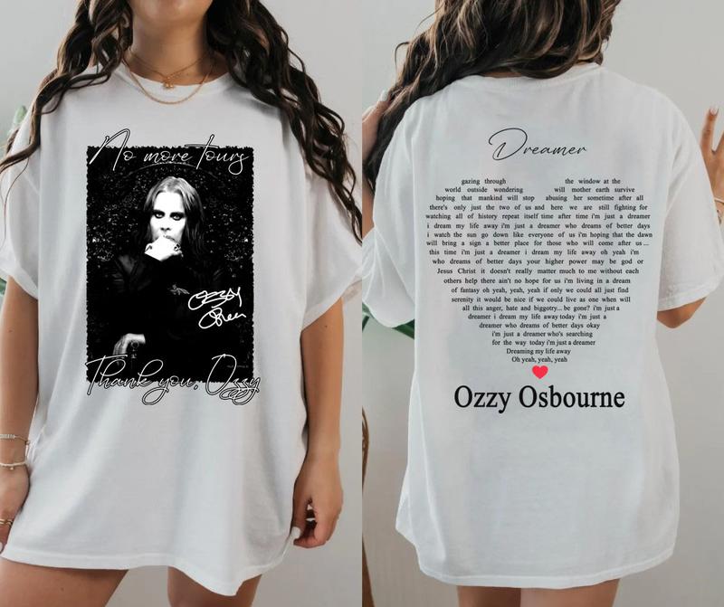 Ozzy Osbourne Final Tour 2 Side Shirt, No More Tours Vintage T-Shirt, Retro Rock Legend Shirt, Dreamer Music T-Shirt