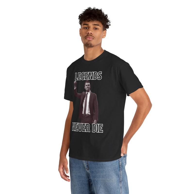 Legends Never Die Charlie Kirk Unisex Heavy Cotton Tee