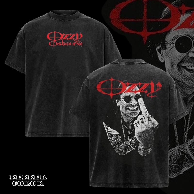 Vintage Ozzy OsBourne Middle Finger T-Shirt 2 Sided , Ozzy OsBourne tshirt
