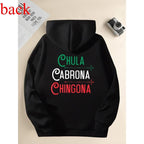 Chola Chingona Mexican Hoodie - Men's Aztec Graphic Sweatshirt
