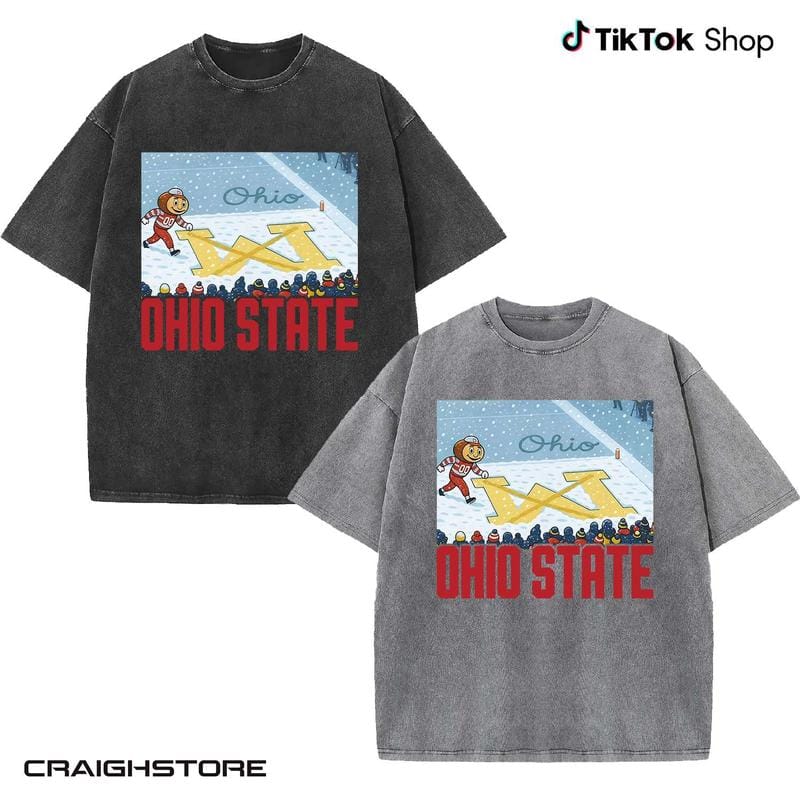 Ohio vs Michigan Rivalry Shirt, Script Ohio on Big M Tshirt Buckeye Fan Erase The M Tee, 2025 OSU Fan Gift