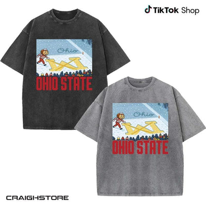 Ohio vs Michigan Rivalry Shirt, Script Ohio on Big M Tshirt Buckeye Fan Erase The M Tee, 2025 OSU Fan Gift