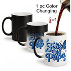 "Feliz Dia Papa" Color Changing Mug |   Regalo Para Papá Secret Heat Reveal Magic Coffee Cup, Best Spanish Father's Day Gift for Dad Father in Law from Daughter Son, 11oz Heat Sensitive Ceramic Drinkware