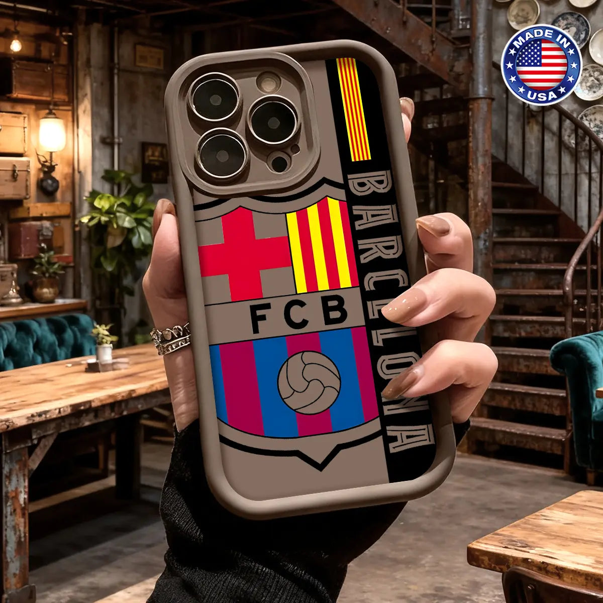 Barcelona FC Logo Phone Case for iPhone