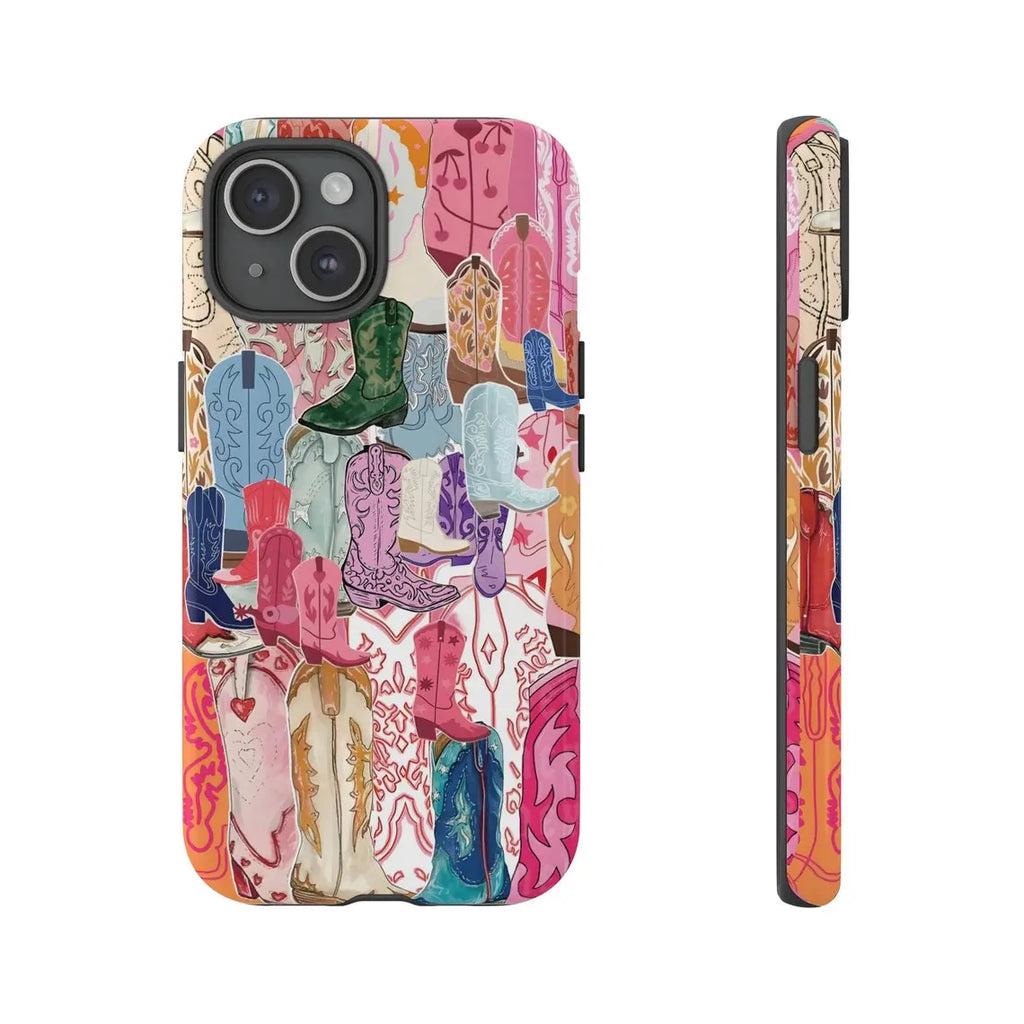 Dreams Case: Girly Coquette Cowgirl Collage iPhone Case (11-17 Series)