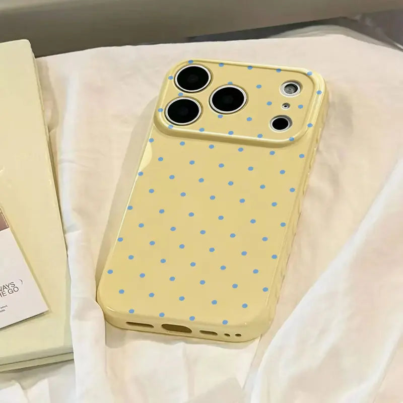 Cute Polka Dot And Heart Themed Phone Case Slim Lightweight And Scratch-Resistant For Everyday Use Minimalist And Cute Design For Apple 17 16 15 14 13