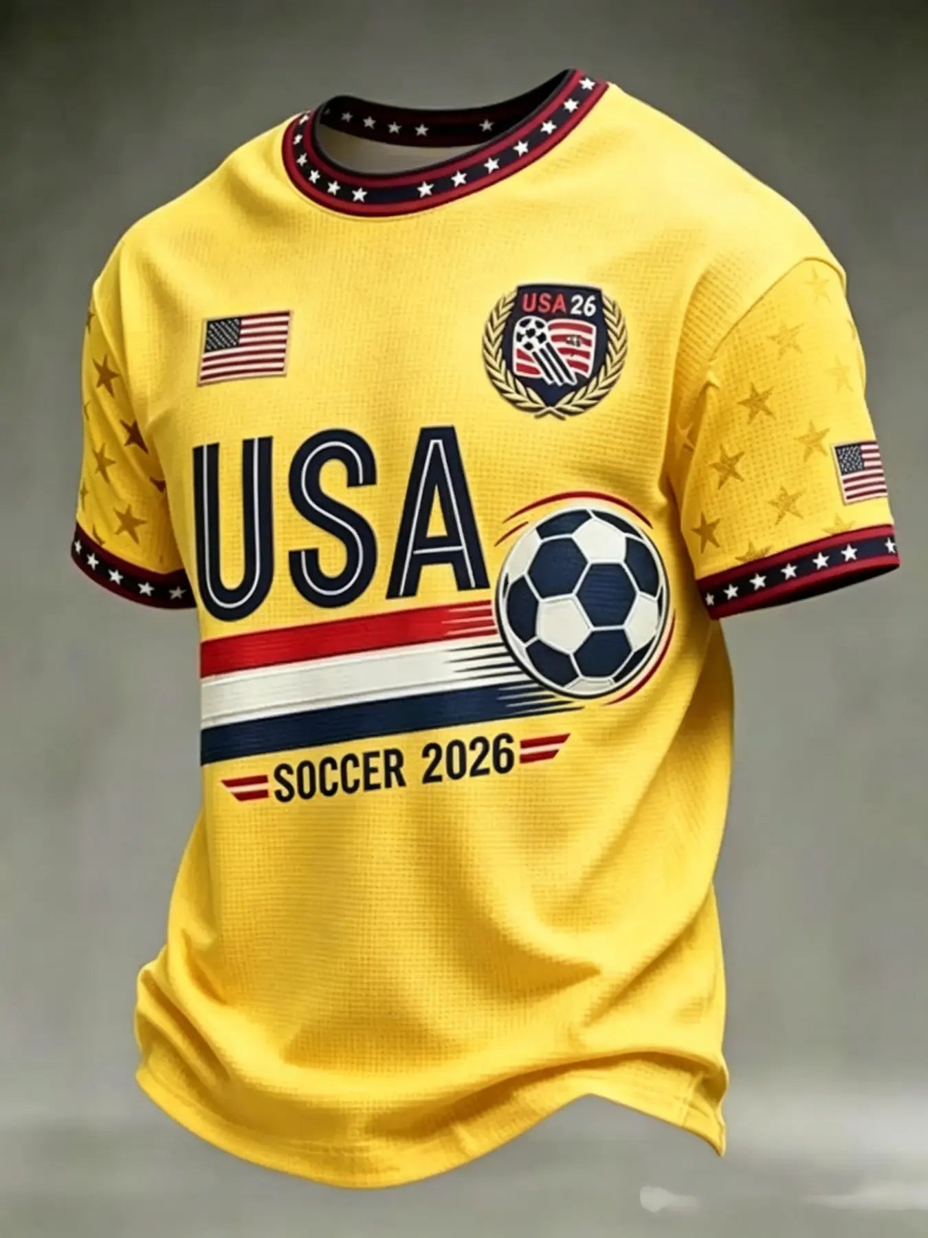 USA 2026 Soccer Fan Jersey - Men's Patriotic Summer Tee