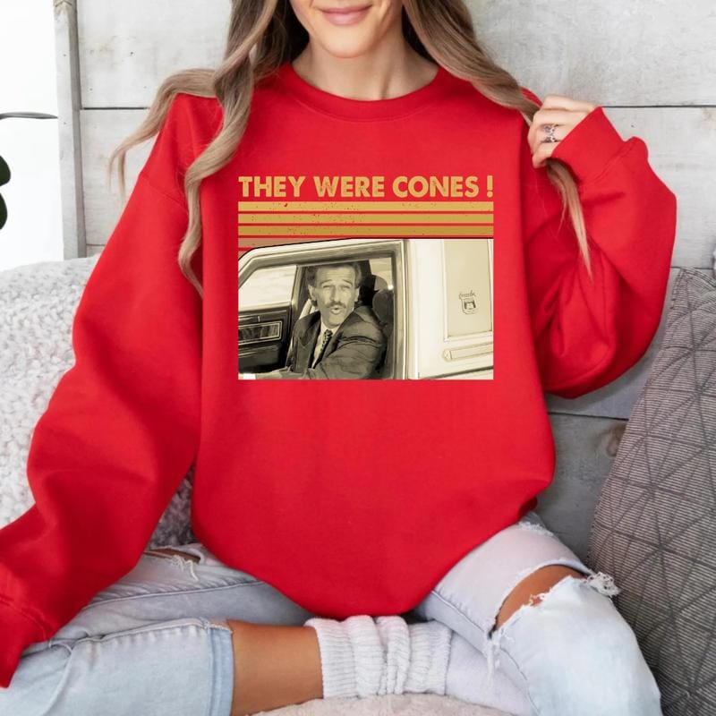 „They Were Cones“-Retro-T-Shirt mit Spruch, Vintage-Humor-Grafik, klassisches Meme-T-Shirt, Unisex, lässiges Alltags-Outfit 