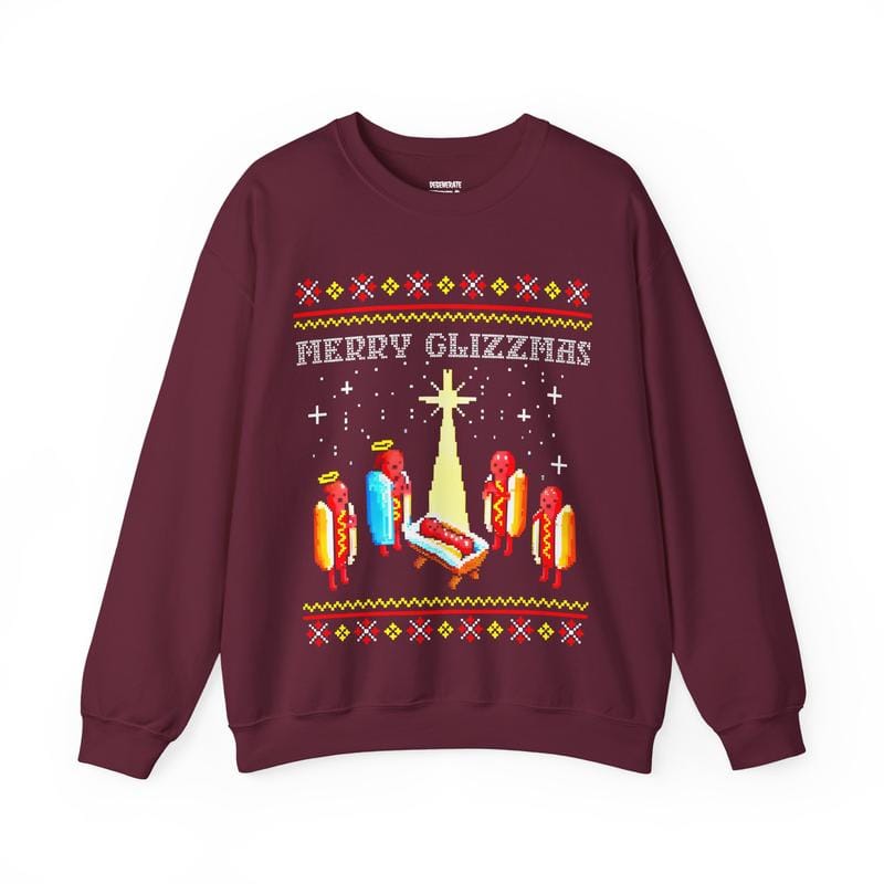 Fröhliche Glizzmas-Weihnachtspullover-Shirt – Lustiges, hässliches Glizzy-Weihnachtspullover-Shirt als Geschenk 