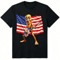 4th of July Shirts, American Flag Guitar Tung Tung Tung Sahur Shirt