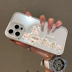 Floral Cross Aesthetic MagSafe Case – Slim Shockproof Silicone Cover for iPhone 17 Pro Max