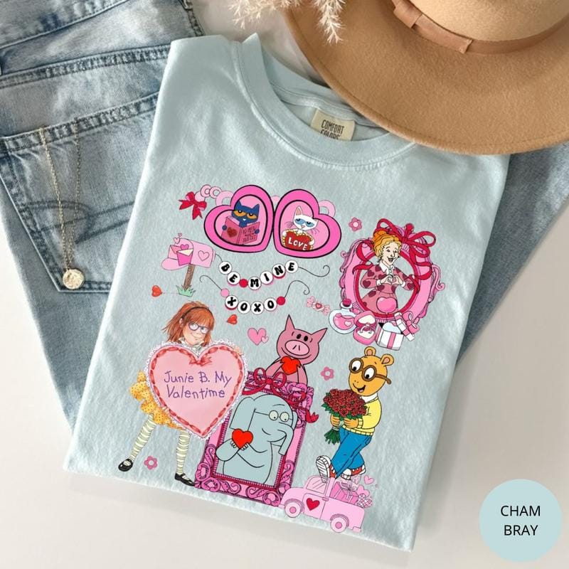 Comfort Colors Coquette Bow Children's Book Valentine Shirt/Sweatshirt/Hoodie