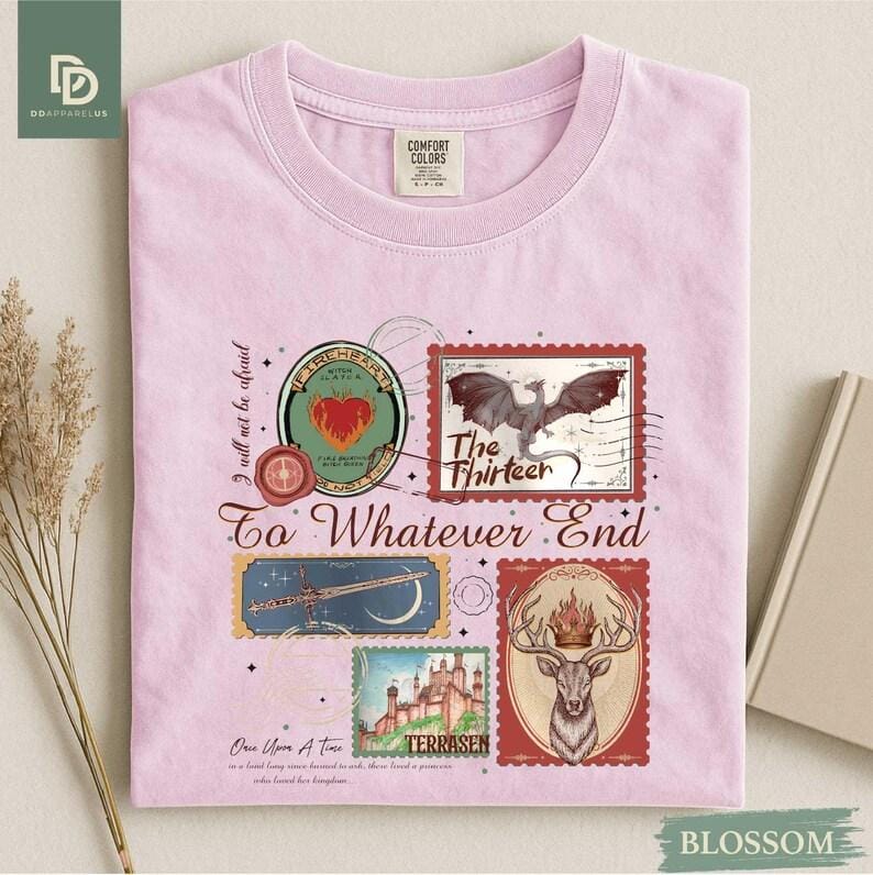 Throne of Glass Vintage Tee – Terrasen Book Stamp Shirt