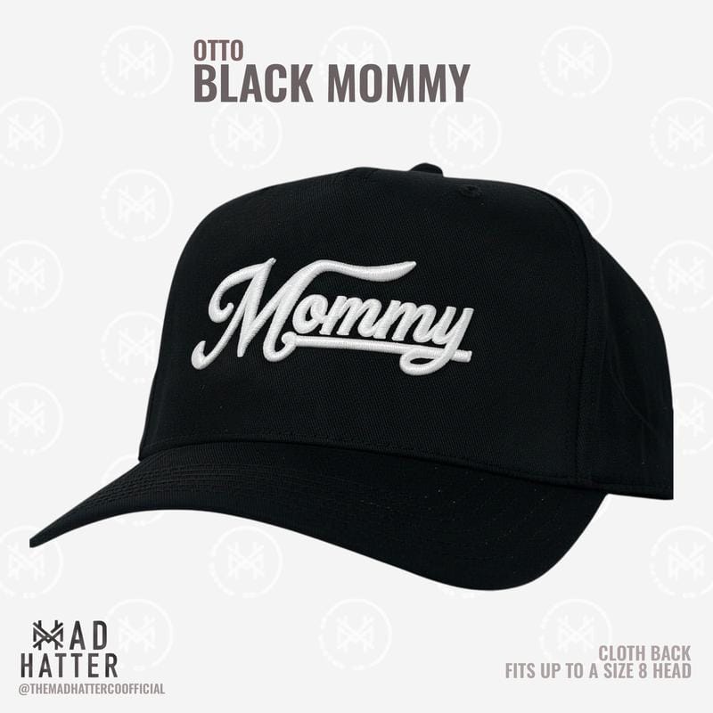 Mommy Madhatter's bestickte, verstellbare Snapback-Truckerkappe für Damen (bis Kopfgröße 8)