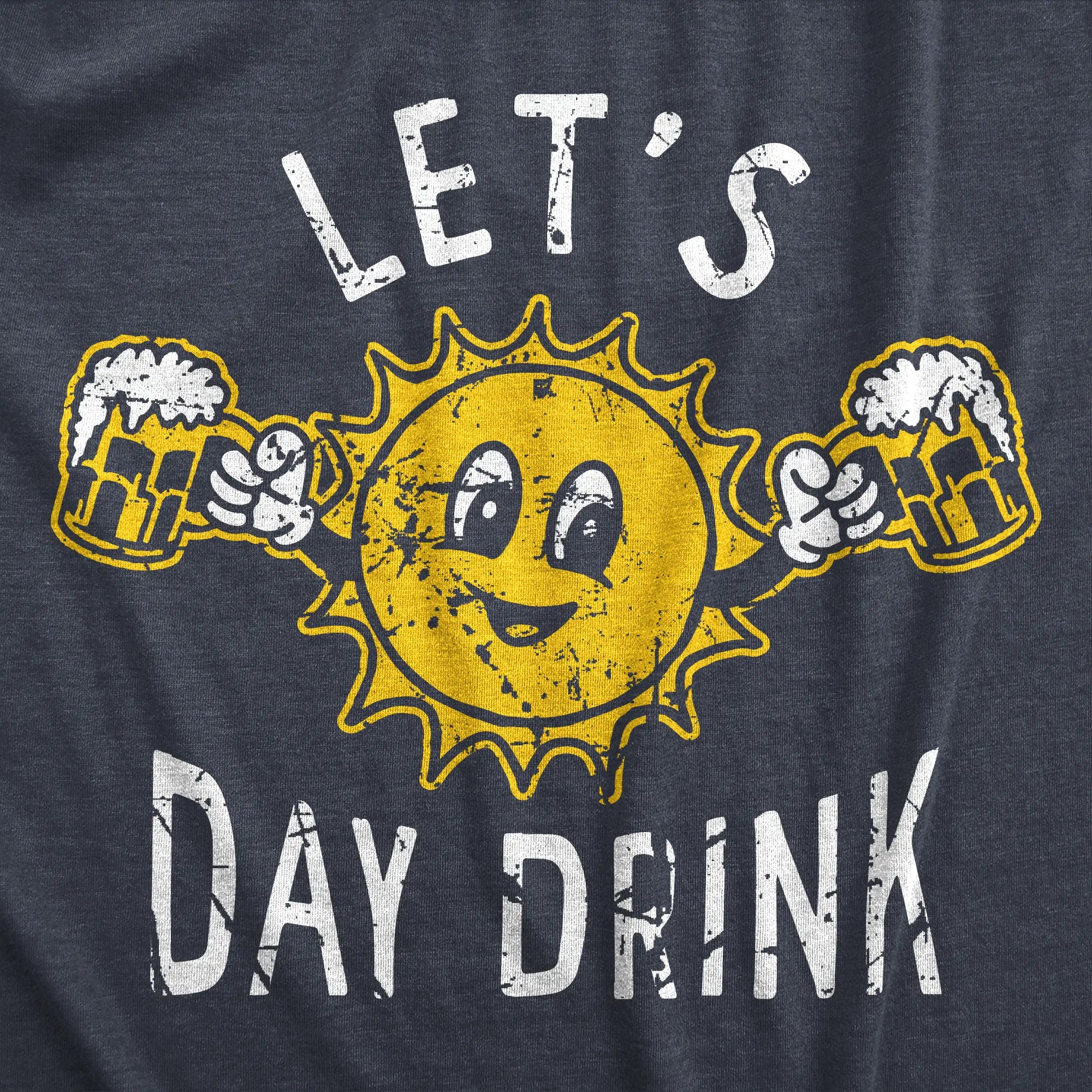 Funny "Let's Day Drink" Men's Vintage Tee - Graphic Drinking Shirt