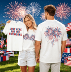 Funny Couples Fourth of July Shirts, Adult Humor 4th of July Matching Shirts for Couples, Independence Day Fireworks Tees