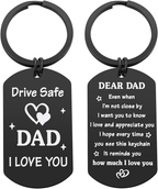 Fathers Day Gift for Dad from Daughter Son - Drive Safe Dad Keychain Birthday Valentine's Day Father's Day Gift