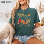 Comfort Colors® Retro Tonight We Ride Christmas Christian Quote T-Shirt, Three Wise Men Christian Shirt, Christmas Faith Gift, Xmas Gift