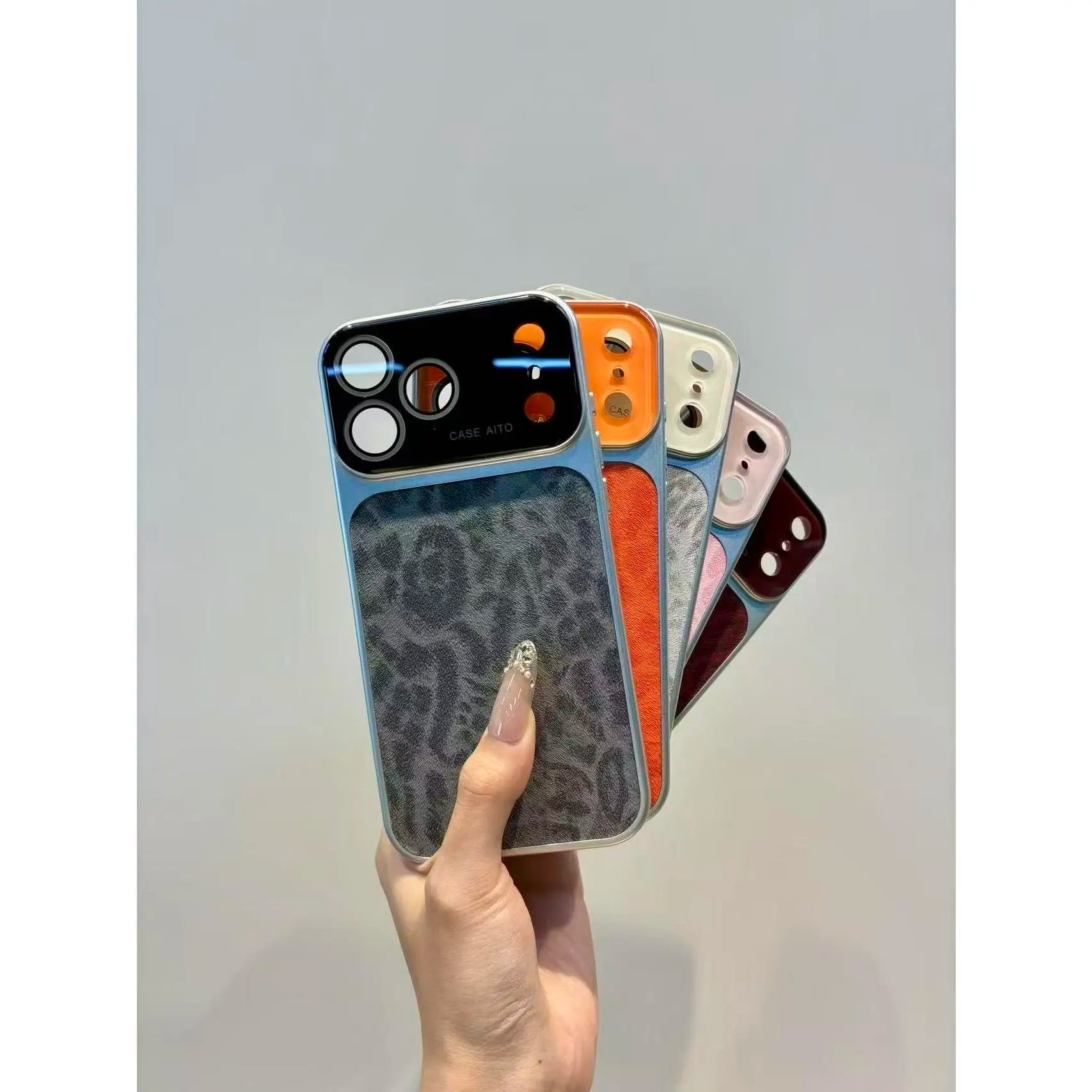 Luxury Leopard Faux Suede Case for iPhone 14-17 | Large Viewfinder & Lens Protection