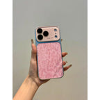 Luxury Leopard Faux Suede Case for iPhone 14-17 | Large Viewfinder & Lens Protection