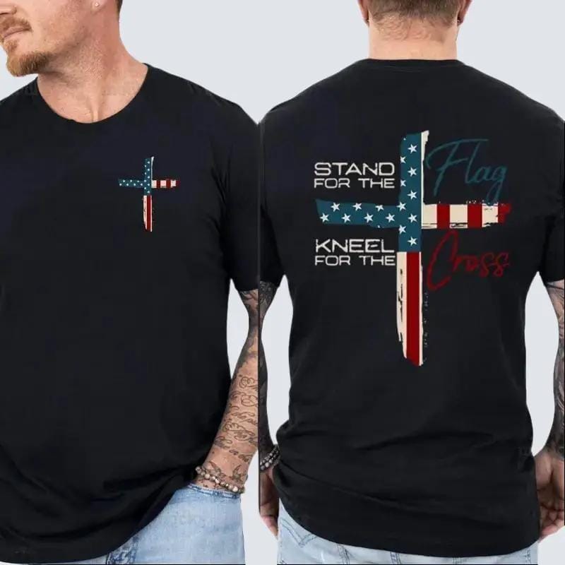 Stand for Flag Kneel for Cross Religious T-Shirt/Sweatshirt/Hoodie