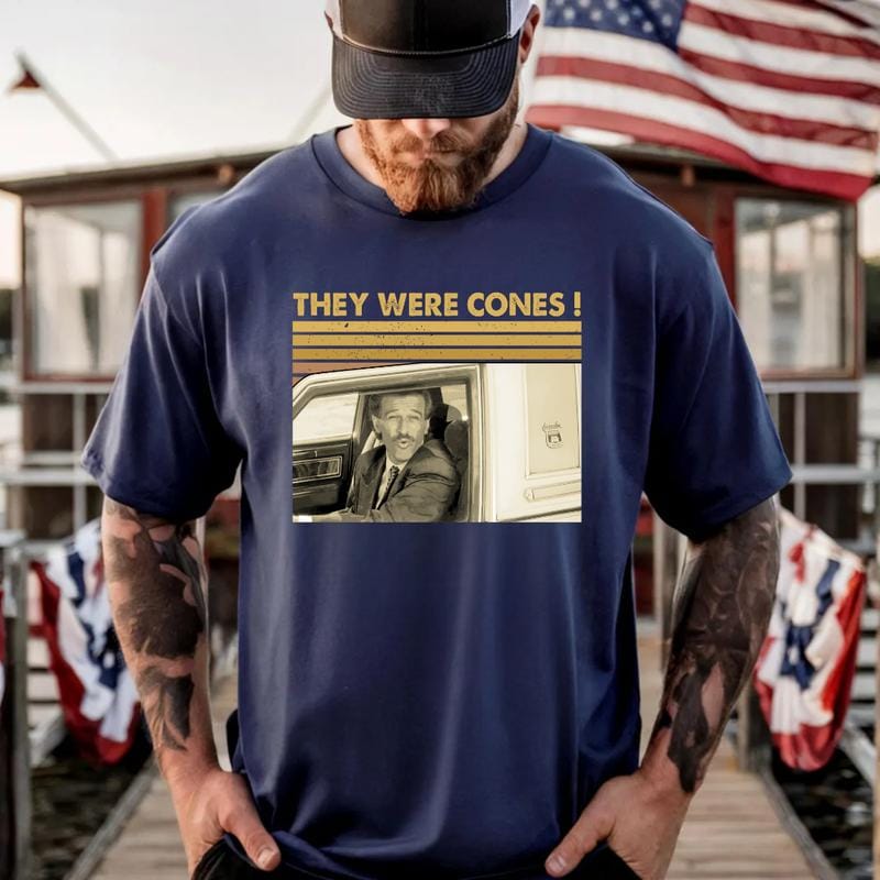 „They Were Cones“-Retro-T-Shirt mit Spruch, Vintage-Humor-Grafik, klassisches Meme-T-Shirt, Unisex, lässiges Alltags-Outfit 