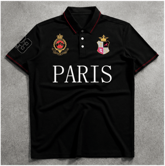 Men's Regular Fit Crown Print Polo Shirt, Casual Short Sleeve Collared Top for Summer, Fashion Men's Clothes for Daily Wear, Tropical, Menswear