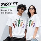 Metallic Jesus Graphic T-Shirt