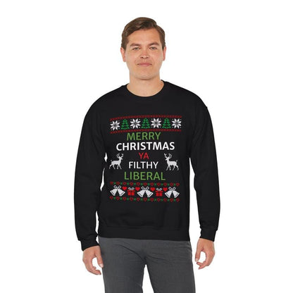 Sweater, Merry Christmas Lib, funny, Christmas, gag gift, gift, Sweatshir