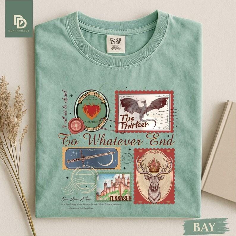 Throne of Glass Vintage Tee – Terrasen Book Stamp Shirt
