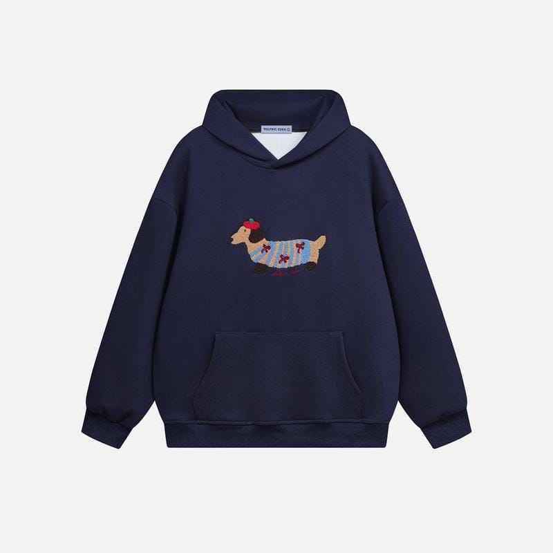 Aelfric Eden Cartoon Dog Hoodie Couple Hooded Sweatshirt Long Sleeve Pullover Oversized Hoodies 2025 Outfits