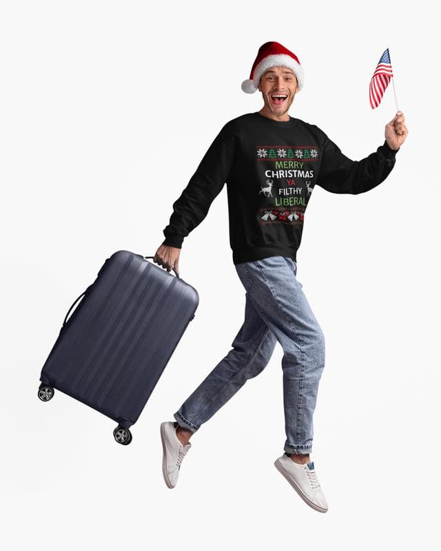 Sweater, Merry Christmas Lib, funny, Christmas, gag gift, gift, Sweatshir