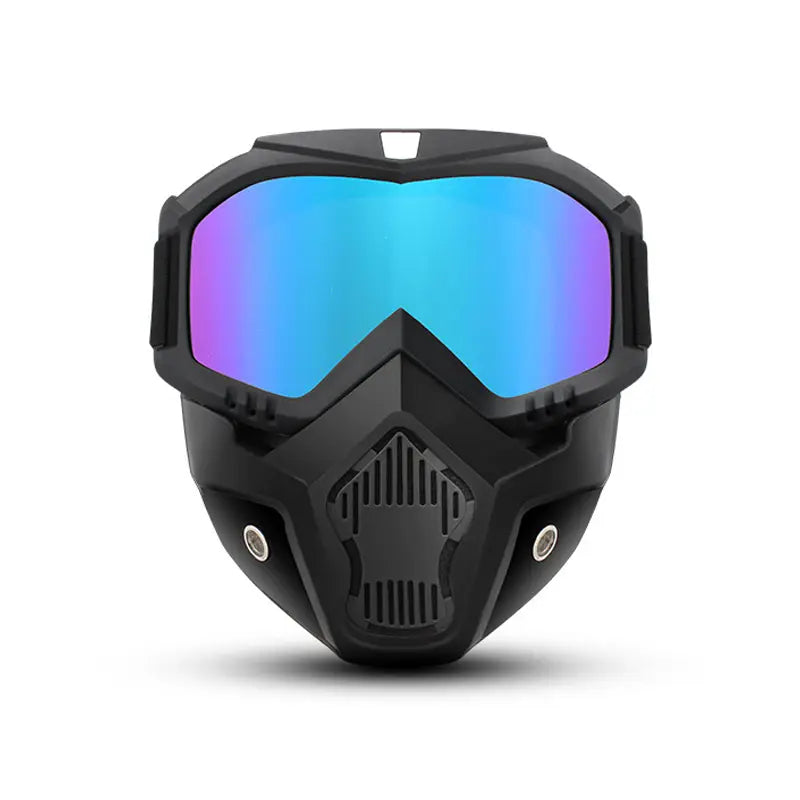 Anti-fog HD Lens Full Face Goggle Detachable Adjustable Ski Mask Comfort Sponge Pad Plastic Material
