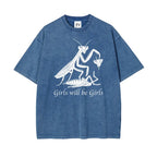 Girls Will Be Girls Oversize Unisex Washed T-Shirt