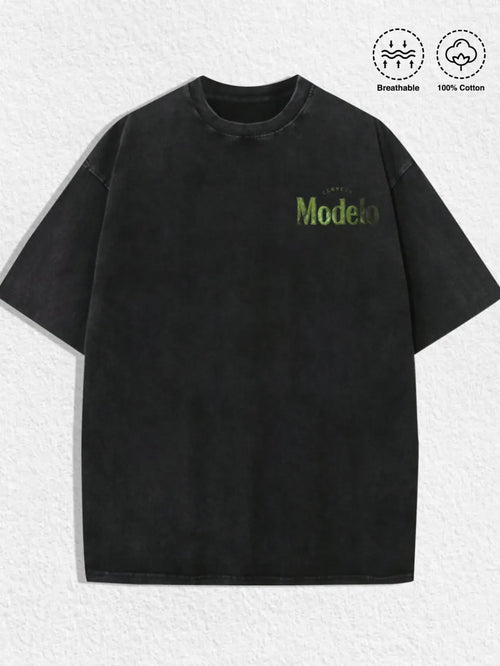"Humans Aren't Real" Alien Graphic Tee - Vintage Washed Oversized Streetwear