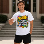 Last Day of School 2026 Graphic Tee Boys Graduation Autograph Signature Casual Short Sleeve Shirt