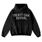 Retro Treaty Oak Revival Western Hoodie 100% Pure Cotton Thick Durable Loose Fit Vintage Bar Cowboy Graphic Rock Music Lover Hoodie for Spring Autumn