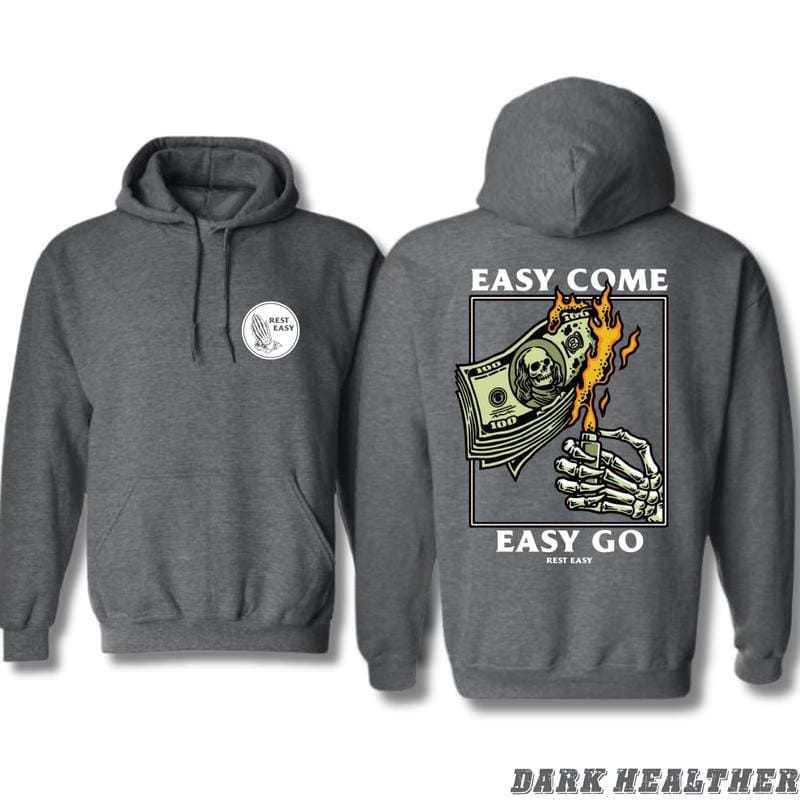 Rest Easy T-Shirt / Sweatshirt / Hoodie – Easy Come Easy Go Skelett-Design 