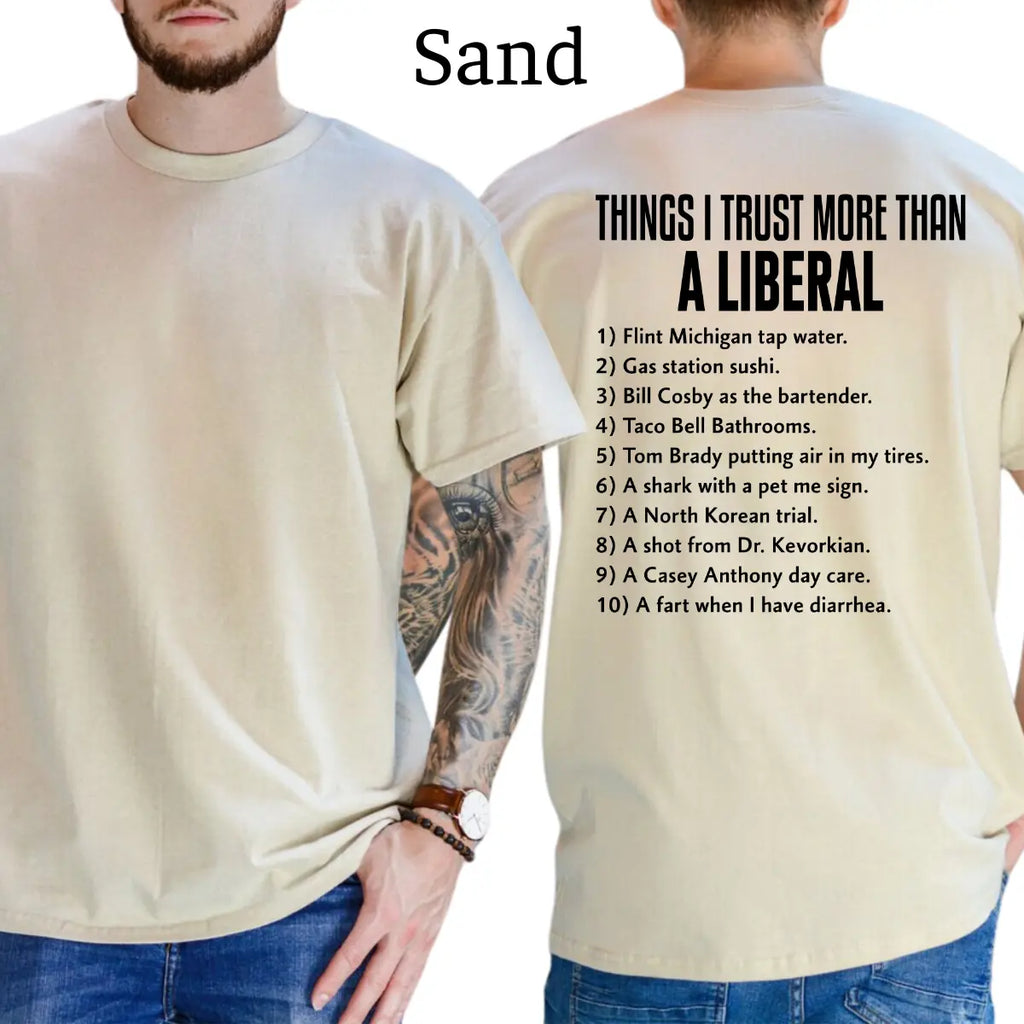 Funny Political Graphic Tee Patriot Conservative Casual Short Sleeve T-shirt Men Gift