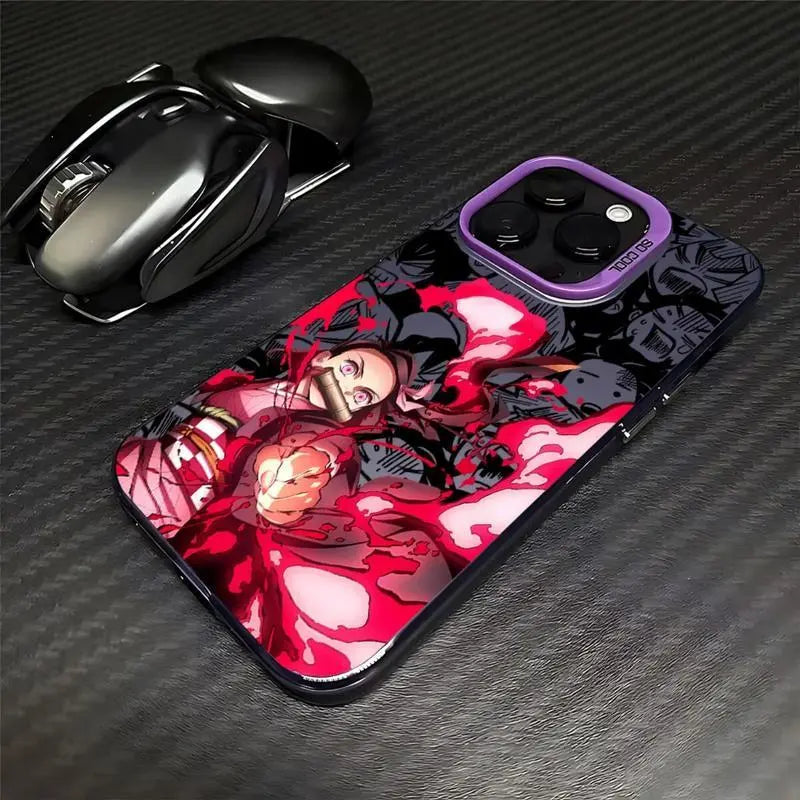 Anime Demon Slayer Tanjiro Protective Phone Case, Matte Back Casing Accessories For iPhone 17,16,15,14,13,12,11 Pro Max Plus,X,XR,XS Max (QXD083M73512)