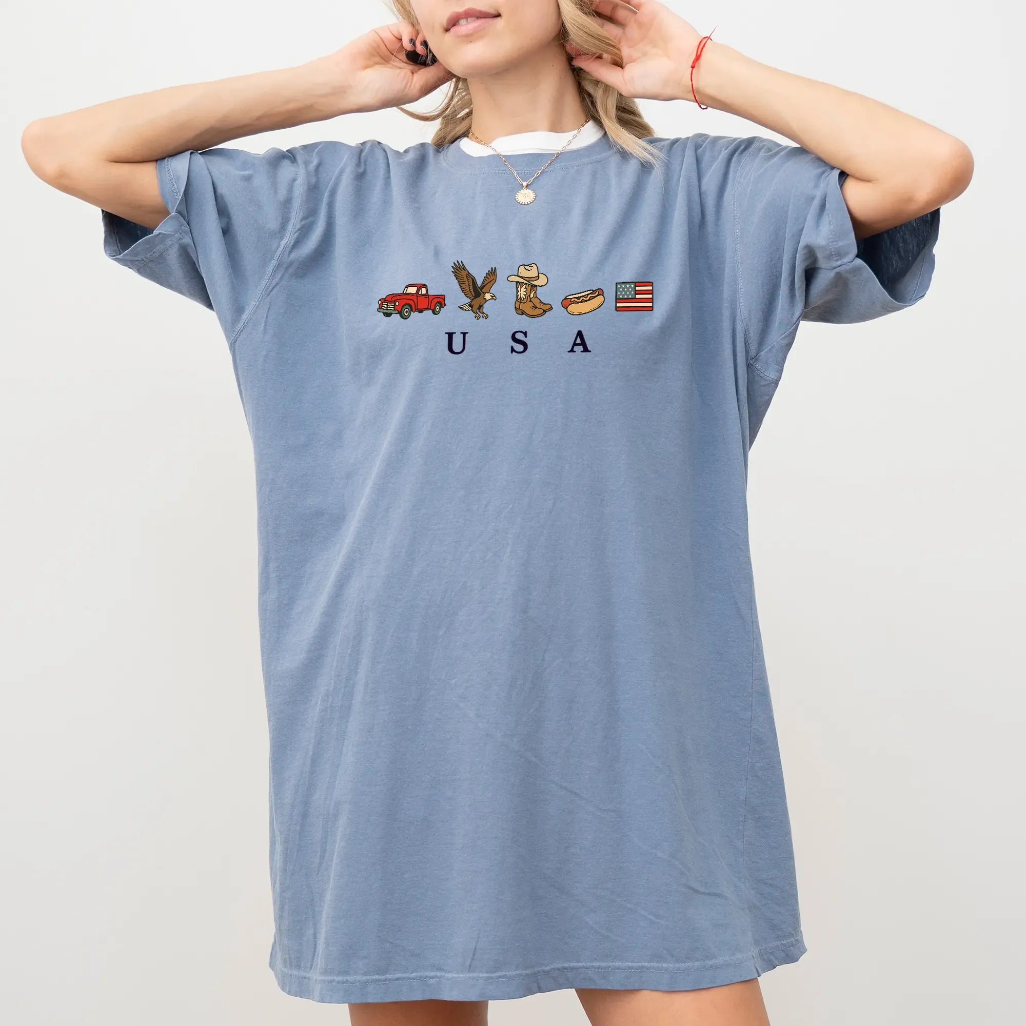 ChicCotton USA Icons Comfort Colors Shirt, American Flag T-shirt, 4th Of July Graphic Tee, Country Clothing, Western Outfits, Independence Day Shirt