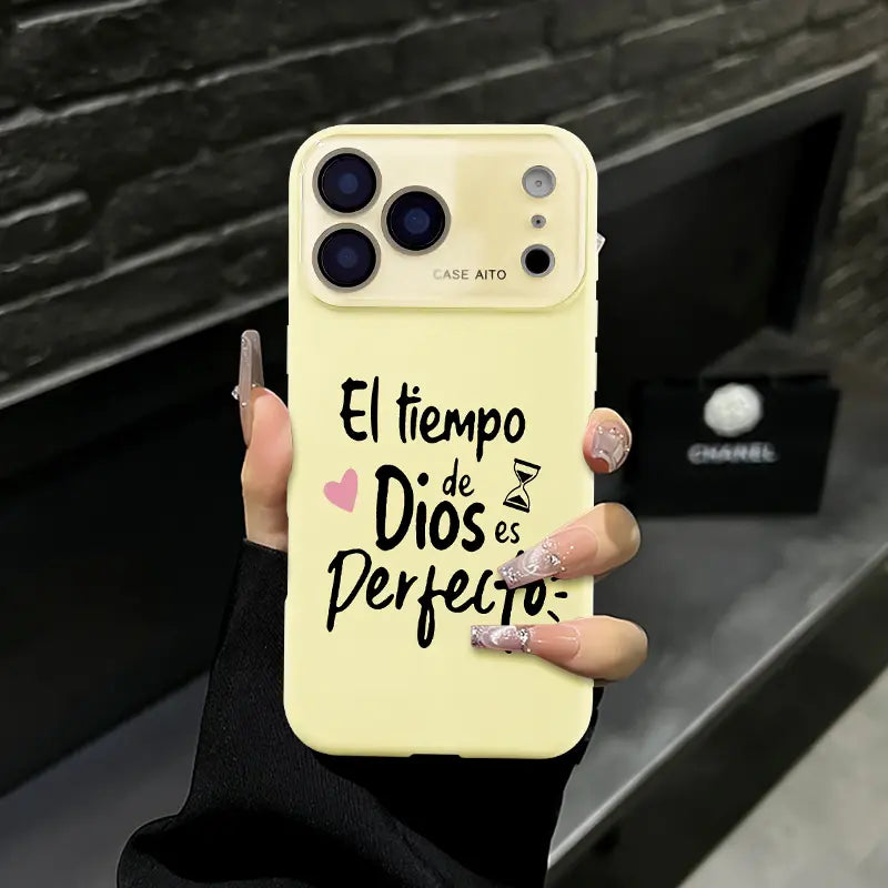 "El Tiempo de Dios es Perfecto" iPhone Case - Bible Inspired Shockproof Cover