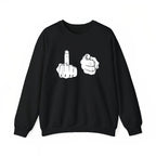 Funny Middle Finger Graphic T-Shirt - Novelty Pointing Gesture Tee Made in USA